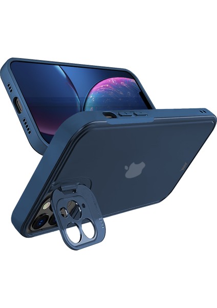 Buff Apple iPhone 11 Pro Max Hybrid Corner Kılıf Mavi