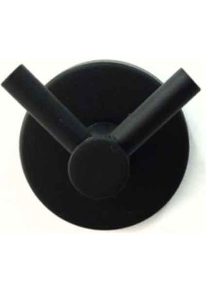 Siyah Çatal 2 Li V Bornoz Askılık