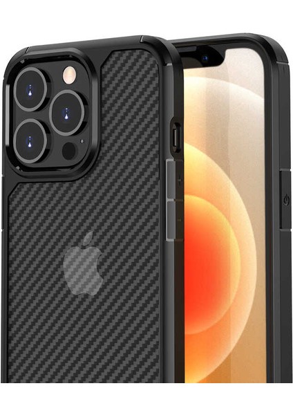 Apple iPhone 13 Pro Max Kılıf Inoks Fiber Tasarım Kapak