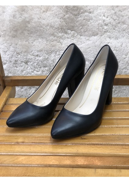 Kafkaslar 9 Cm. Kalın Topuklu Bayan Stiletto Ayakkabı