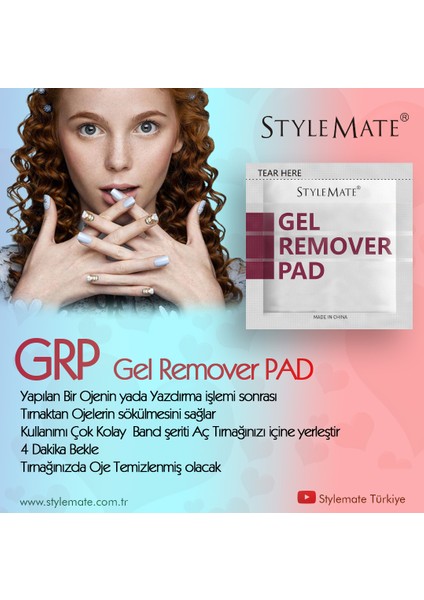 Oje Sökücü Bez Grp Gel Removed Pad Kalıcı Oje Jel Tırnak Sökücü 50 Adet