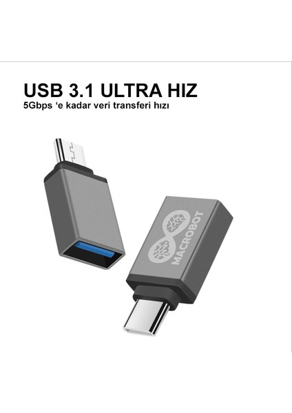 Type C USB 3.1 To USB 3.0 Dönüştürücü Otg Çevirici Adaptör