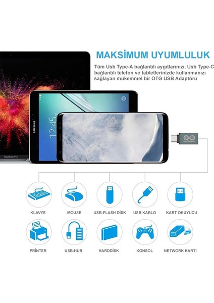 Type C USB 3.1 To USB 3.0 Dönüştürücü Otg Çevirici Adaptör