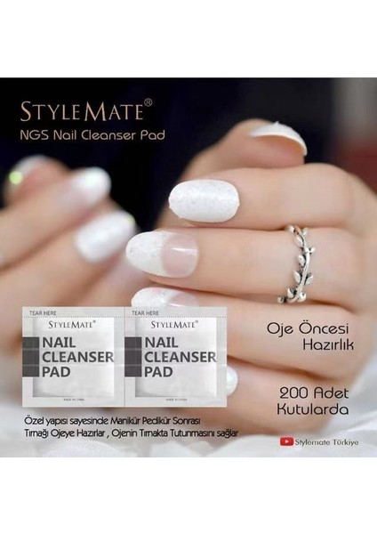Tırnak Temizleme Bezi Ncp Nail Cleaning Pad 1 Paket 25 Adet Oje Öncesi Hazırlık Kit