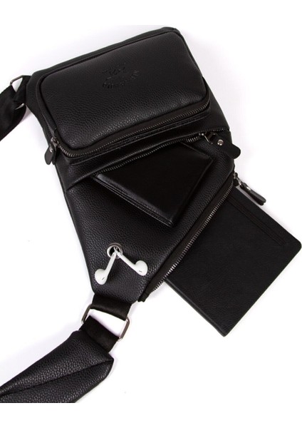 Önü Cepli Kulaklık Çıkışlı Heybe Postacı Çantası-Body Bag modelleri