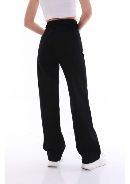 Kadın Siyah Yüksek Bel Palazzo Jean fiyatları