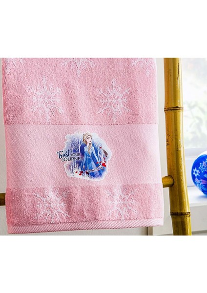 Lisanslı Çocuk Havlu Bornoz Seti 9/10 Yaş-Frozen Elsa Trust Pembe modelleri