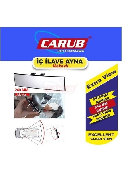 Iç Ilave Ayna Makaslı Bombeli Cam 240 mm