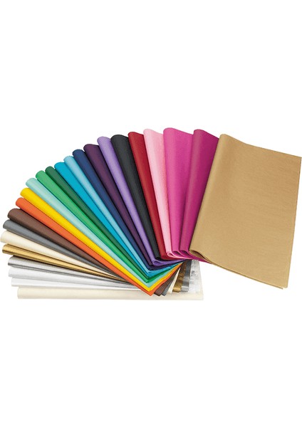 Karışık Renkli Pelur Kağıt 50 x 70 cm 17 Gram 25'li