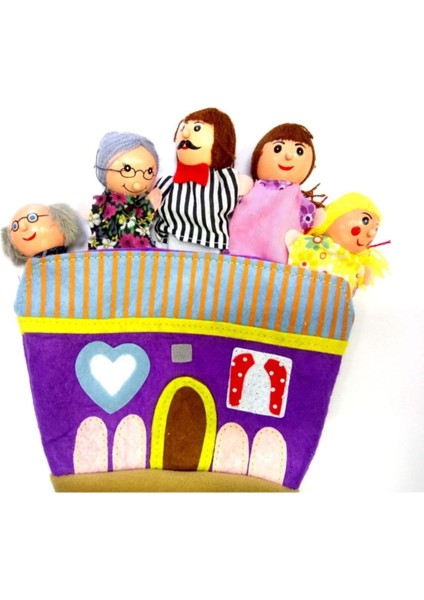 Peluş Aile El Parmak Kuklası Eğlenceli Eğitici Oyuncak Parmak Kukla Eldiven fiyatları