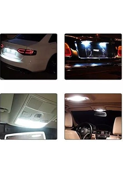 Sofit LED Aydınlatma Tavan Plaka Oto Iç Aydınlatma Beyaz 41 mm 10 Adet