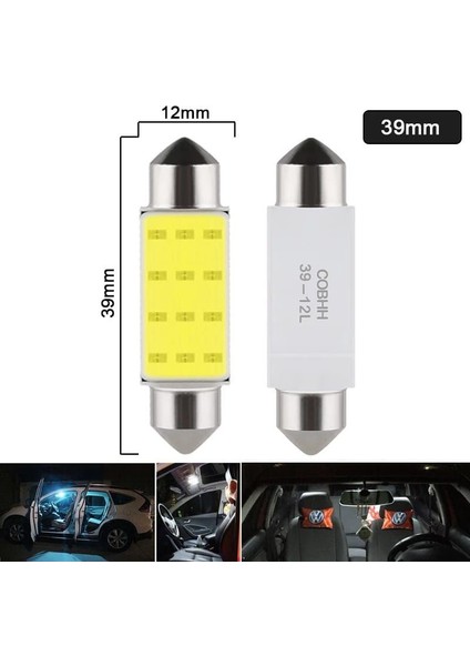 Sofit LED Aydınlatma Tavan Plaka Oto Iç Aydınlatma Beyaz 39 mm 2 Adet fiyatları