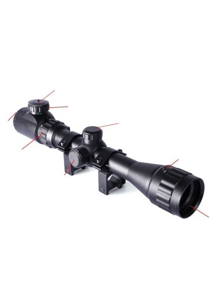 3-9X32AOEG Çıft Işık, Kırmızı,yeşil Kaynaklı, Tüfek Dürbünü