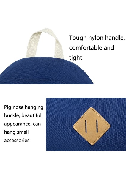 Büyük Kapasiteli Çizgi Baskılı Sırt Çantası 2 Parça - Koyu Mavi (Yurt Dışından) modelleri