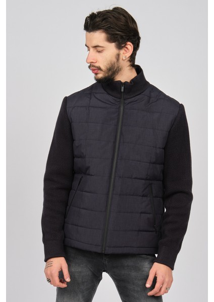 Erkek Kolları Örme Mont 0622641 Lacivert fırsatları