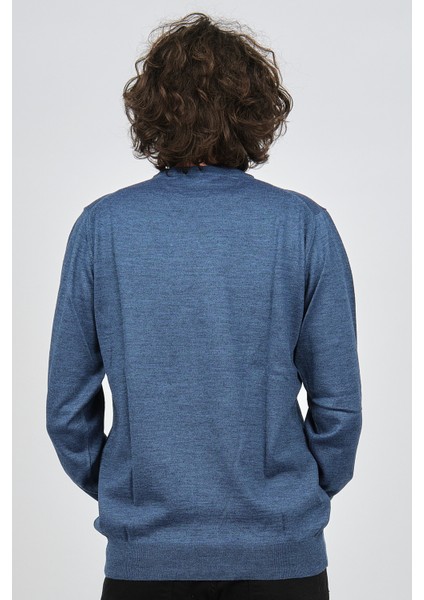 Erkek Bisiklet Yaka Yün Kazak 1572019 Indigo indirimleri