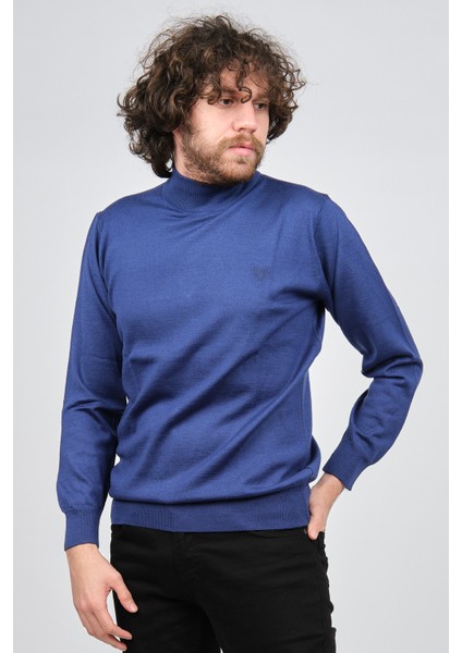 Erkek Yarım Balıkçı Yün Kazak 1572020 Saks fırsatları