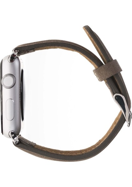 Apple Watch Uyumlu Deri Kordon 38-40-41MM G2 Kahverengi