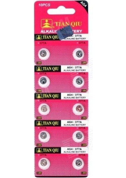 377 LR626 Ag4 Saat Pili 10'lu