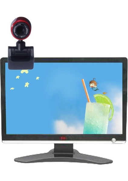 3C Store Mikrofonlu Webcam Kamera Skype Bilgisayar Pc Dizüstü Masaüstü Web Kamerası Içın Dijital USB Video Kamera (Yurt Dışından)