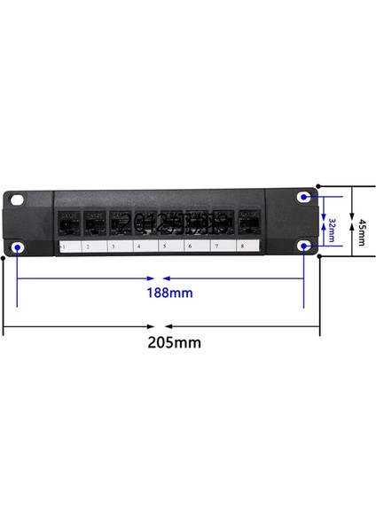 3C Store 8 Portlu Düz Geçışli Cat6 Patch Panel RJ45 Ağ Kablosu Adaptör Jakı Ethernet Dağıtım Çerçevesi (Yurt Dışından)