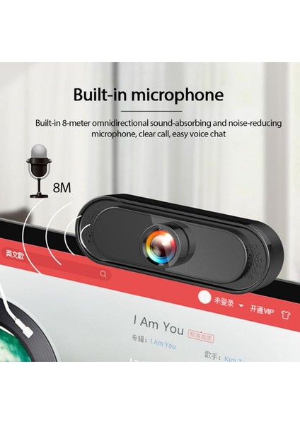 3C Store USB 2.0 Orijinal Full Hd 1080P Webcam Kamera Dijital Web Kamera, Mircophone ile Pc Bilgisayar Dizüstü Bilgisayar Webcam Kamera (Yurt Dışından)