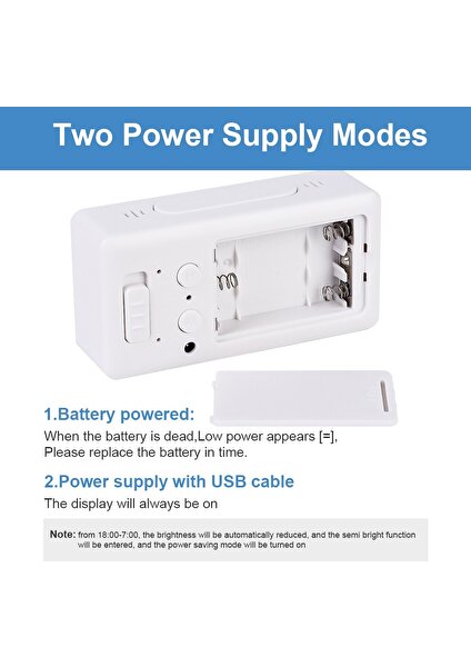 3C Store Dijital Ayna LED Ekran Çalar Saat Elektronik Zaman Sıcaklık Takvim Masa Çalar Saat USB Şarj Öğrenci Masa Saatleri (Yurt Dışından)