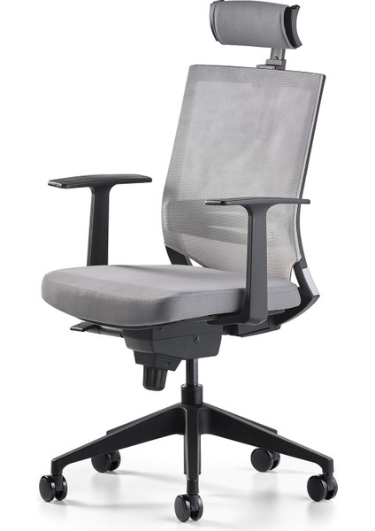 Cozy Başlıklı Çalışma Koltuğu Gri/antrasit