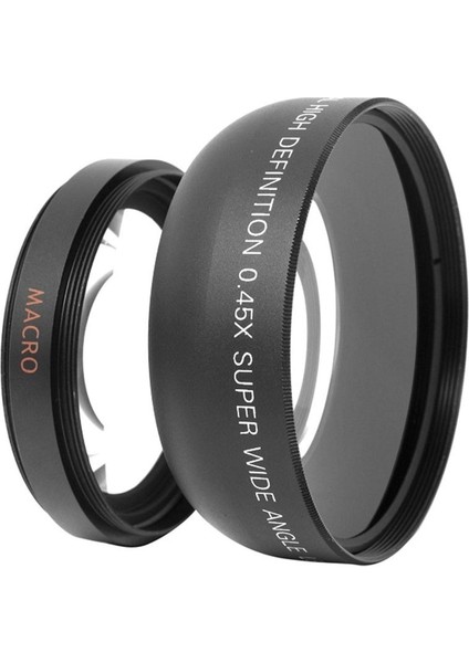 Lightdow 52MM 0.45X Geniş Açı Lens Makro Lens Içın Cannon D5000 D5100 D3100 D7000 D3200 D80 D90 D3200 18-55MM Kamera Lensi (Yurt Dışından)