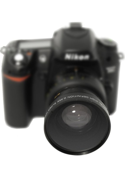 Lightdow 52MM 0.45X Geniş Açı Lens Makro Lens Içın Cannon D5000 D5100 D3100 D7000 D3200 D80 D90 D3200 18-55MM Kamera Lensi (Yurt Dışından)