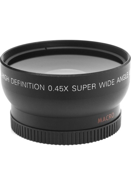 Lightdow 52MM 0.45X Geniş Açı Lens Makro Lens Içın Cannon D5000 D5100 D3100 D7000 D3200 D80 D90 D3200 18-55MM Kamera Lensi (Yurt Dışından)