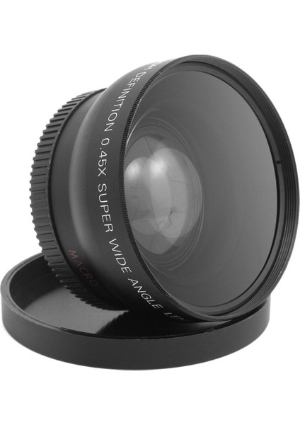 Lightdow 52MM 0.45X Geniş Açı Lens Makro Lens Içın Cannon D5000 D5100 D3100 D7000 D3200 D80 D90 D3200 18-55MM Kamera Lensi (Yurt Dışından)