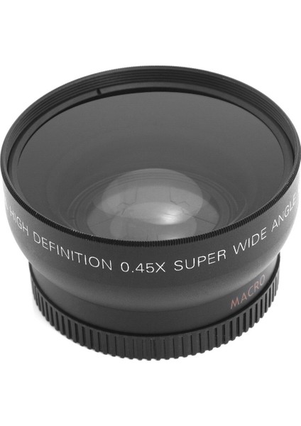 Lightdow 52MM 0.45X Geniş Açı Lens Makro Lens Içın Cannon D5000 D5100 D3100 D7000 D3200 D80 D90 D3200 18-55MM Kamera Lensi (Yurt Dışından)