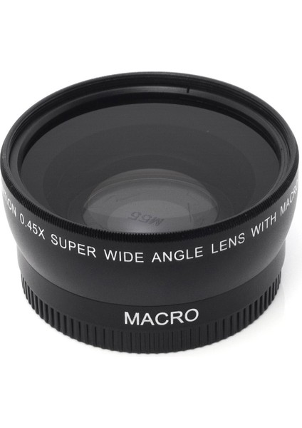 Lightdow 55 mm 0.45X Geniş Açı Lens Makro Lens Sony Alpha A77 A280 A290 A380 A390 A580 A590 Dslr Kamera Ücretsiz (Yurt Dışından)