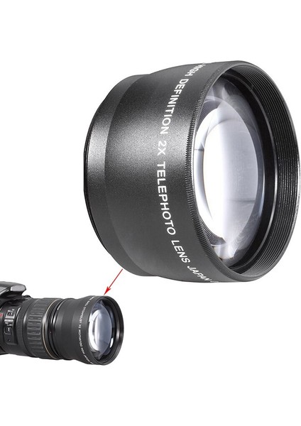 Canon Nikon Sony Pentax 18-55MM Kamera Kafası Içın 55MM 2x Telefoto Lens Tele Dönüştürücü (Yurt Dışından)