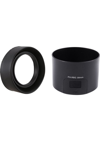 52MM 3 Kademeli Katlanabilir Kauçuk Parasoley Canon 50/1.8 ve Ph-Rbg Içın 58MM Lens Koruyucu Siyah Pentax Smcp-Da 55-300MM Içın (Yurt Dışından)