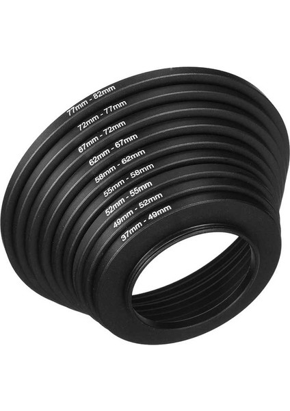 3C Store 18 Adet Lens Filtre Halkası Adaptörü Adım Yukarı Aşağı 37-82MM Canon Nikon Kamera Içın Set (Yurt Dışından)