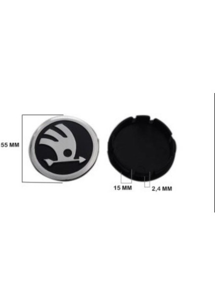 Jant Göbek Arması Skoda Takım 55 mm