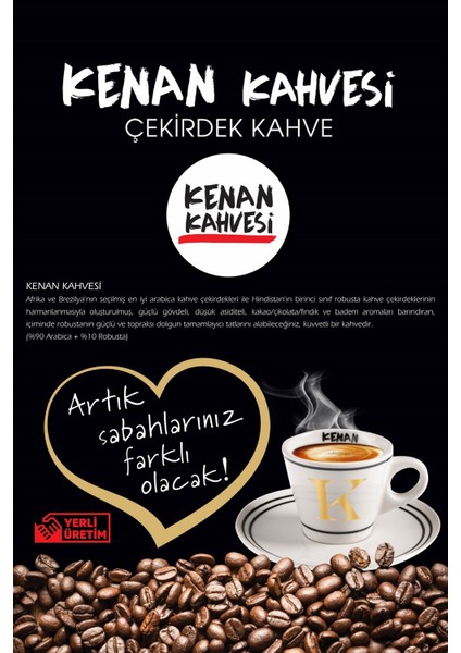 Kenan Kahvesi Çekirdek Kahve (250 Gr)