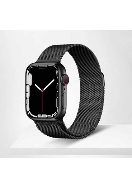 Apple Watch Uyumlu 7 45mm Kordon Krd-01 Metal Mıknatıslı Kordon