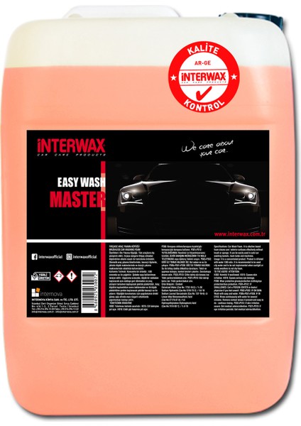 Interwax Easy Wash Master Oto Yıkama Köpüğü 20 kg