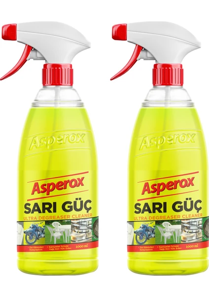 Sarı Güç Ultra Yağ Çözücü 1 Lt Sprey X2 Adet