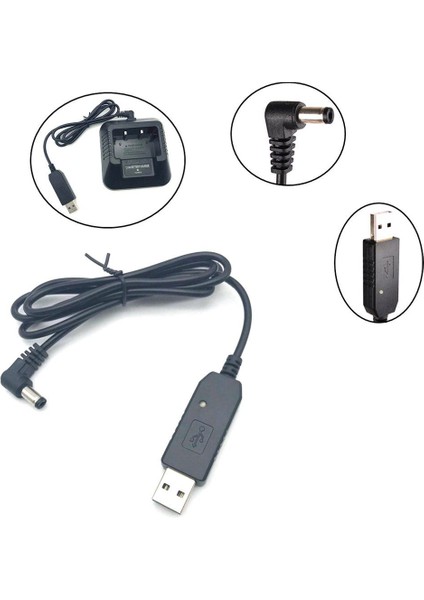 Baofeng Vb. Telsiz USB Şarj Kablo. Telsizinizi Bilgisayardan, Powerbanktan, Telefon Şarjınızdan Şarj