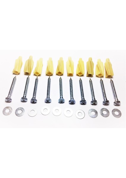 Klima Dübel 12 mm Tuğla Dübeli (Vida-Dübel-Pul) (10-Adet)