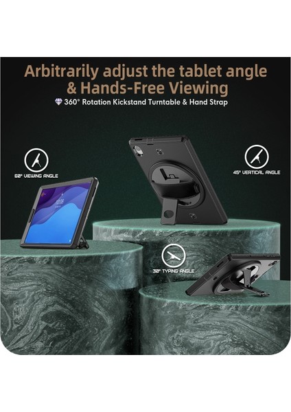 Lenovo Tab M10 TB-306X Için Tablet Kılıfı Siyah modelleri