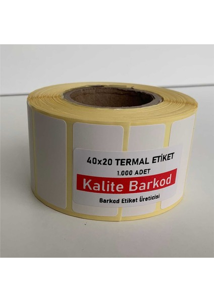 40X20 Termal Etiket 6 Rulo Barkod Etiketi