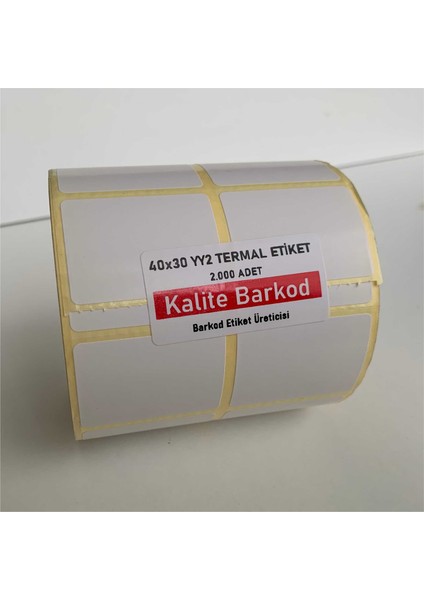 40X30 Yy2'li Termal Etiket 15 Rulo Barkod Etiketi