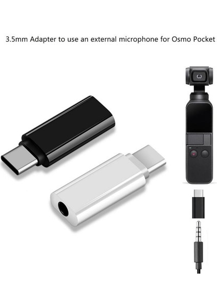 Dji Ozmo Pocket Telefon Uyumlu 3.5mm To Type C Mikrofon Adaptörü