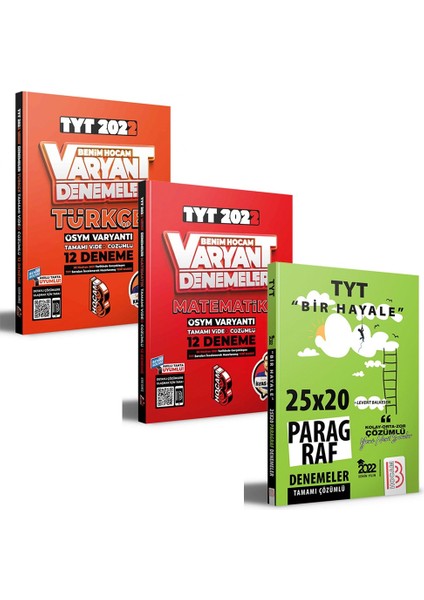 2022 TYT Türkçe Matematik Paragraf Deneme Seti 3 Kitap
