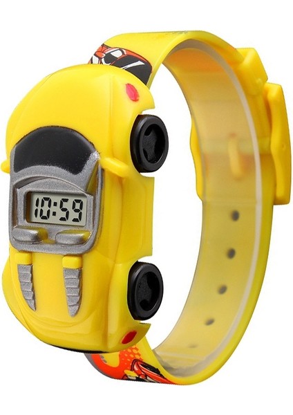 1241 Karikatür Araba Çocuk Dijital Saati Sarı (Yurt Dışından) fiyatları